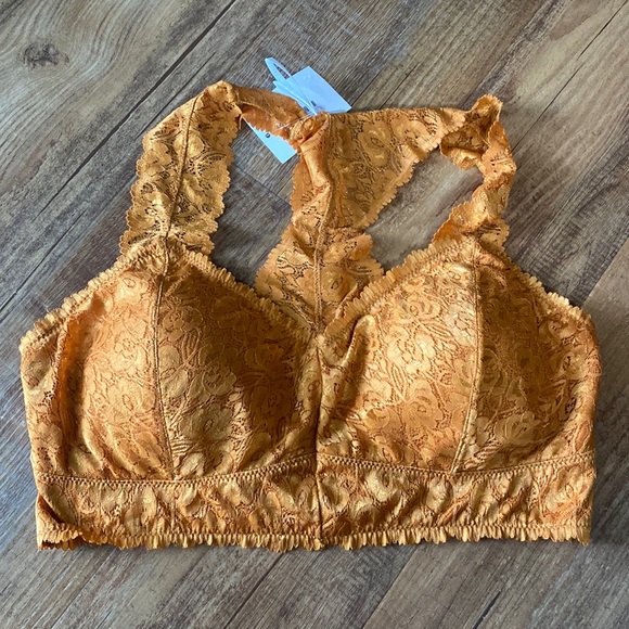 Zenana outfitters rooted soul boutique burnt orange lace bralette size 2X - Picture 3 of 9